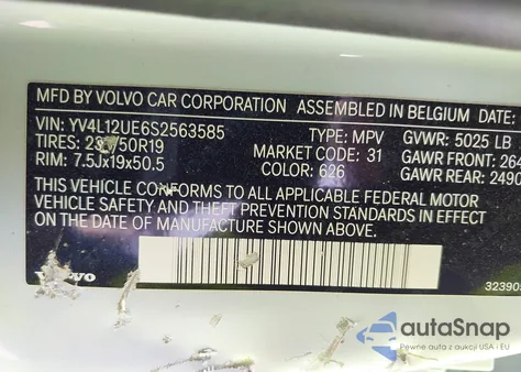 2025 Volvo Xc40 B5 Plus Bright Theme из США, поврежденный, VIN YV4L12UE6S2563585